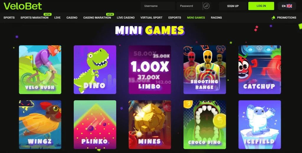 Velobet Casino Games